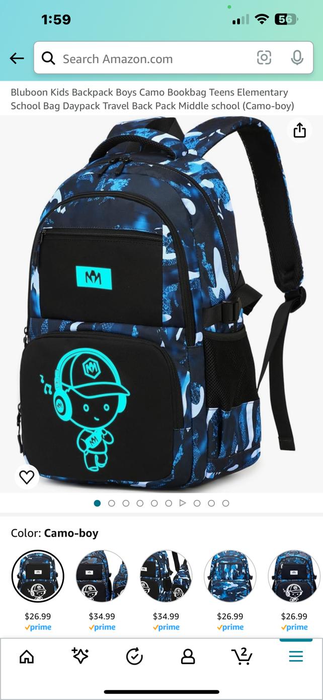 Camo bookbag best sale